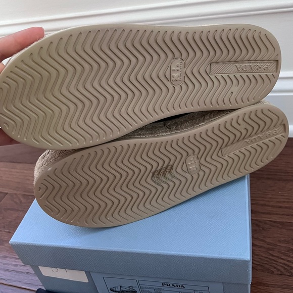 PRADA flat form espadrilles Cazature Donna Vitello Soft 12 sz 39 - Picture 6 of 7